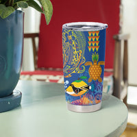 Hawaii Ocean Tumbler Cup Pineapple Turtle and Mango Reef Triggerfish and Kakau Tattoo LT03 - Polynesian Pride
