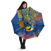 Hawaii Ocean Umbrella Pineapple Turtle and Mango Reef Triggerfish and Kakau Tattoo LT03 - Polynesian Pride