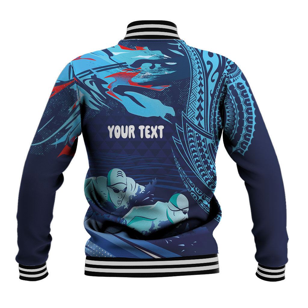 Personalized Hawaii Swimming Baseball Jacket Tribal Sporty Style LT03 - Polynesian Pride