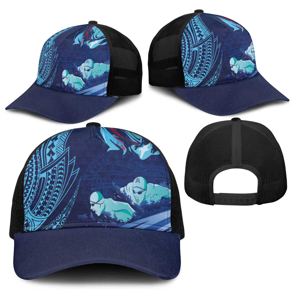 Hawaii Swimming Baseball Net Cap Tribal Sporty Style LT03 - Polynesian Pride