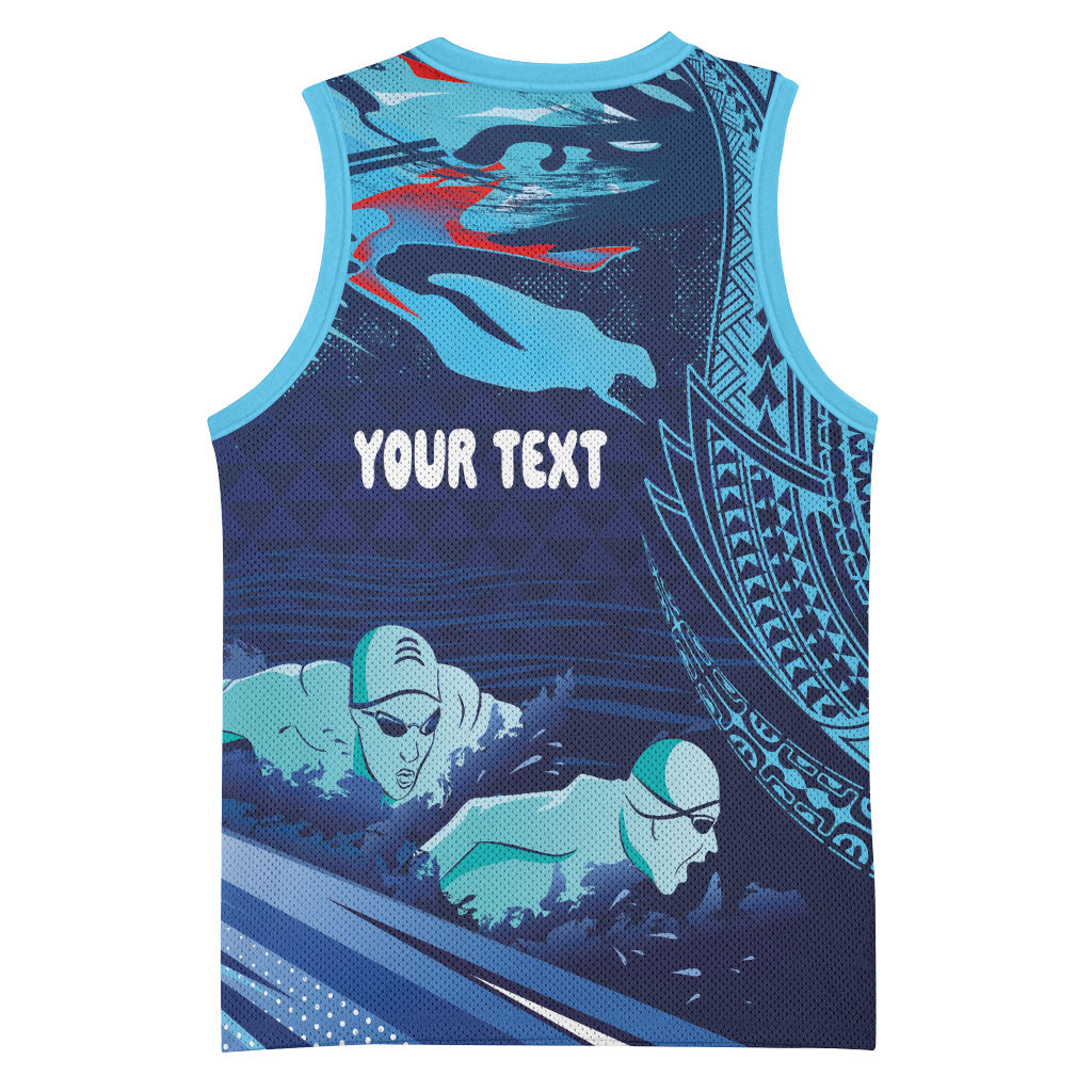 Personalized Hawaii Swimming Basketball Jersey Tribal Sporty Style LT03 - Polynesian Pride