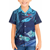 Personalized Hawaii Swimming Kid Hawaiian Shirt Tribal Sporty Style LT03 Kid Multicolor - Polynesian Pride