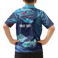 Personalized Hawaii Swimming Kid Hawaiian Shirt Tribal Sporty Style LT03 - Polynesian Pride