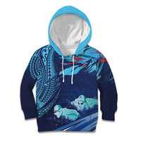 Personalized Hawaii Swimming Kid Hoodie Tribal Sporty Style LT03 Hoodie Multicolor - Polynesian Pride