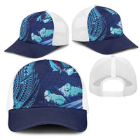 Hawaii Swimming Mesh Trucker Cap Tribal Sporty Style LT03 - Polynesian Pride