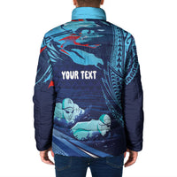 Personalized Hawaii Swimming Padded Jacket Tribal Sporty Style LT03 - Polynesian Pride