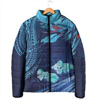 Personalized Hawaii Swimming Padded Jacket Tribal Sporty Style LT03 - Polynesian Pride