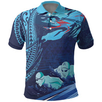 Personalized Hawaii Swimming Polo Shirt Tribal Sporty Style LT03 Multicolor - Polynesian Pride
