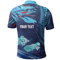 Personalized Hawaii Swimming Polo Shirt Tribal Sporty Style LT03 - Polynesian Pride