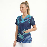 Personalized Hawaii Swimming Scrub Top Tribal Sporty Style LT03 - Polynesian Pride