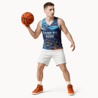 Personalized Hawaii Diving Basketball Jersey Tribal Pattern with Ocean Floor LT03 - Polynesian Pride