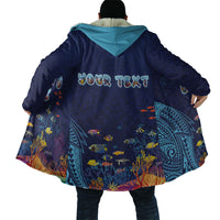 Personalized Hawaii Diving Cloak Tribal Pattern with Ocean Floor LT03 - Polynesian Pride