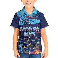 Personalized Hawaii Diving Hawaiian Shirt Tribal Pattern with Ocean Floor LT03 - Polynesian Pride