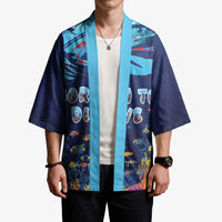 Personalized Hawaii Diving Kimono Tribal Pattern with Ocean Floor LT03 - Polynesian Pride