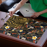 Hawaiian and Japanese Puzzle Polynesian Tattoo with Japanese Culture Kintsugi Style LT03 - Polynesian Pride