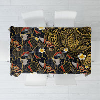 Hawaiian and Japanese Tablecloth Polynesian Tattoo with Japanese Culture Kintsugi Style LT03 Multicolor - Polynesian Pride