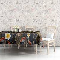 Hawaiian and Japanese Tablecloth Polynesian Tattoo with Japanese Culture Kintsugi Style LT03 - Polynesian Pride