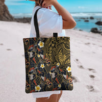 Hawaiian and Japanese Tote Bag Polynesian Tattoo with Japanese Culture Kintsugi Style LT03 - Polynesian Pride