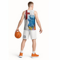 Tonga Swimming with Whales Basketball Jersey Ngatu Pattern LT03 - Polynesian Pride