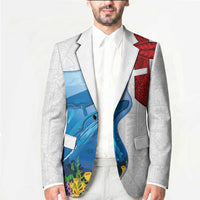 Tonga Swimming with Whales Blazer Ngatu Pattern LT03 - Polynesian Pride