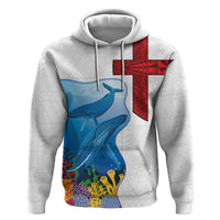 Tonga Swimming with Whales Hoodie Ngatu Pattern LT03 Pullover Hoodie Multicolor - Polynesian Pride
