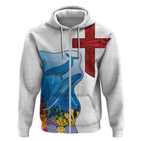 Tonga Swimming with Whales Hoodie Ngatu Pattern LT03 Zip Hoodie Multicolor - Polynesian Pride