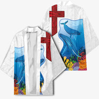 Tonga Swimming with Whales Kimono Ngatu Pattern LT03 - Polynesian Pride