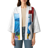 Tonga Swimming with Whales Kimono Ngatu Pattern LT03 - Polynesian Pride