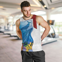 Tonga Swimming with Whales Men Tank Top Ngatu Pattern LT03 Multicolor - Polynesian Pride