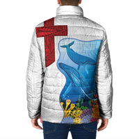 Tonga Swimming with Whales Padded Jacket Ngatu Pattern LT03 - Polynesian Pride