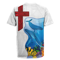 Tonga Swimming with Whales Rugby Jersey Ngatu Pattern LT03 - Polynesian Pride