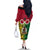 Vanuatu Family Matching Off Shoulder Long Sleeve Dress and Hawaiian Shirt Pig Tusk Mix Maori Pattern and Namele Leaf LT03 - Polynesian Pride