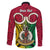 Personalised Vanuatu Family Matching Long Sleeve Bodycon Dress and Hawaiian Shirt Pig Tusk Mix Maori Pattern and Namele Leaf LT03 - Polynesian Pride