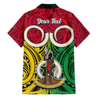 Personalised Vanuatu Family Matching Puletasi Dress and Hawaiian Shirt Pig Tusk Mix Maori Pattern and Namele Leaf LT03 - Polynesian Pride