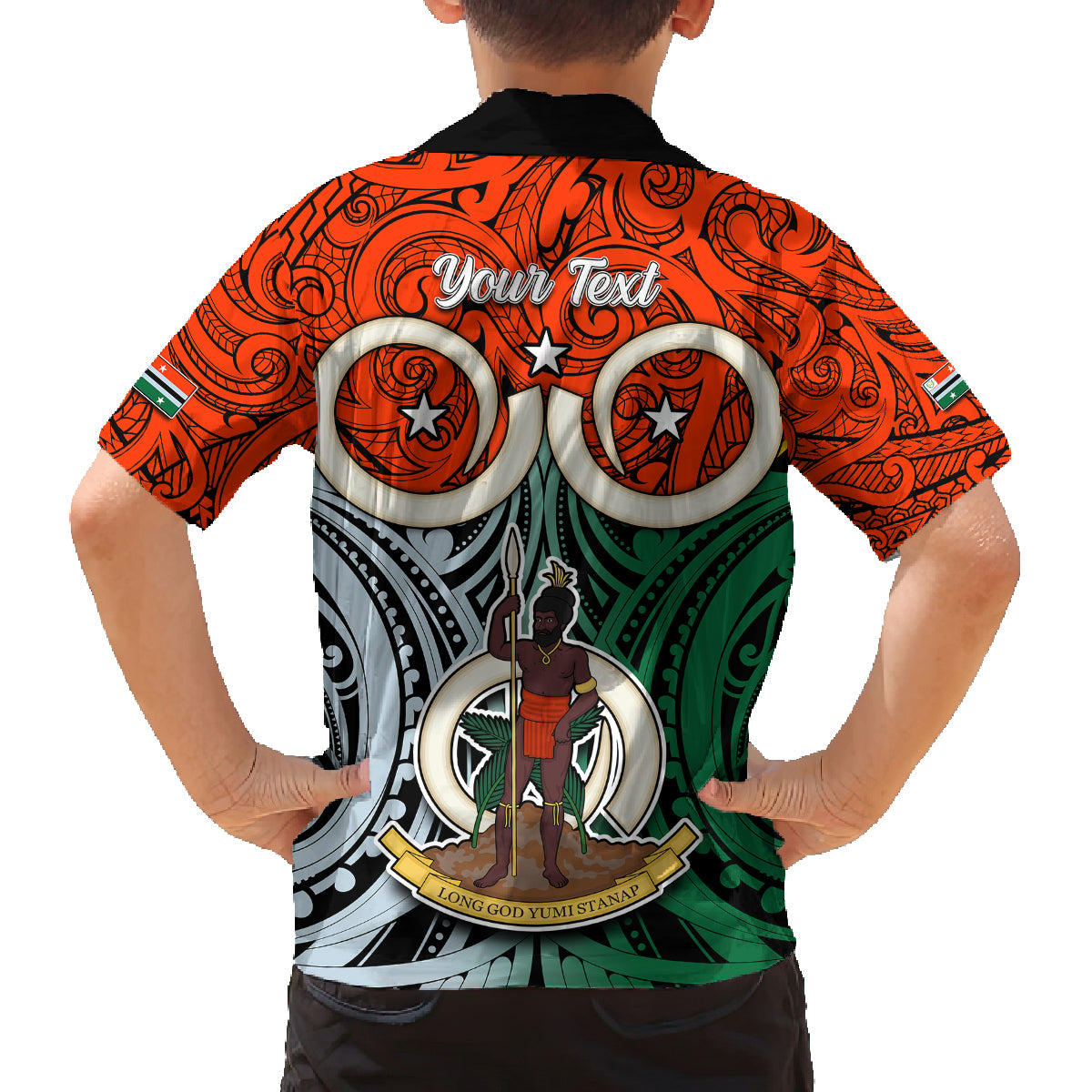 Personalised Vanuatu Penama Province Family Matching Summer Maxi Dress and Hawaiian Shirt Pig Tusk Mix Maori Pattern and Namele Leaf LT03 - Polynesian Pride