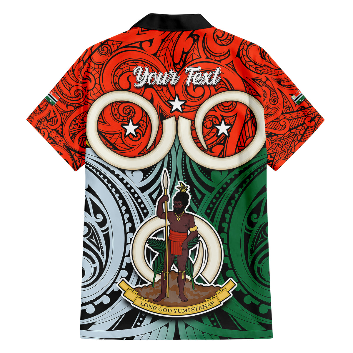 Personalised Vanuatu Penama Province Kid Hawaiian Shirt Pig Tusk Mix Maori Pattern and Namele Leaf LT03 - Polynesian Pride