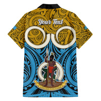 Personalised Vanuatu Sanma Province Family Matching Summer Maxi Dress and Hawaiian Shirt Pig Tusk Mix Maori Pattern and Namele Leaf LT03 - Polynesian Pride
