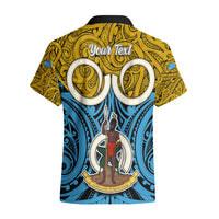 Personalised Vanuatu Sanma Province Hawaiian Shirt Pig Tusk Mix Maori Pattern and Namele Leaf LT03 - Polynesian Pride