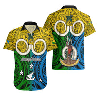 Vanuatu Malampa Province Hawaiian Shirt Pig Tusk Mix Maori Pattern and Namele Leaf LT03 - Polynesian Pride