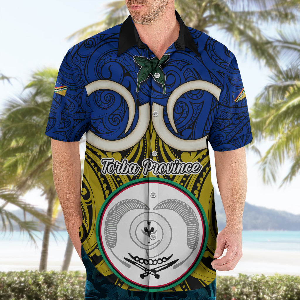 Vanuatu Torba Province Hawaiian Shirt Pig Tusk Mix Maori Pattern and Namele Leaf LT03 - Polynesian Pride