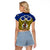 Personalised Vanuatu Torba Province Raglan Cropped T Shirt Pig Tusk Mix Maori Pattern and Namele Leaf LT03 - Polynesian Pride