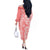 Hawaii Kauai Island Off The Shoulder Long Sleeve Dress Hibiscus Pattern Seamless Tribal Simple Pink Pastel LT03 - Polynesian Pride
