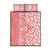 Hawaii Kauai Island Quilt Bed Set Hibiscus Pattern Seamless Tribal Simple Pink Pastel LT03 Pink - Polynesian Pride