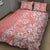 Hawaii Kauai Island Quilt Bed Set Hibiscus Pattern Seamless Tribal Simple Pink Pastel LT03 - Polynesian Pride