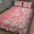 Custom Hawaii Kauai Island Quilt Bed Set Hibiscus Pattern Seamless Tribal Simple Pink Pastel LT03 - Polynesian Pride