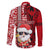 Custom Mele Kalikimaka Hawaii Christmas Family Matching Off Shoulder Maxi Dress and Hawaiian Shirt Santa Claus Kakau Tribal Mix Polynesia Tattoo LT03 - Polynesian Pride