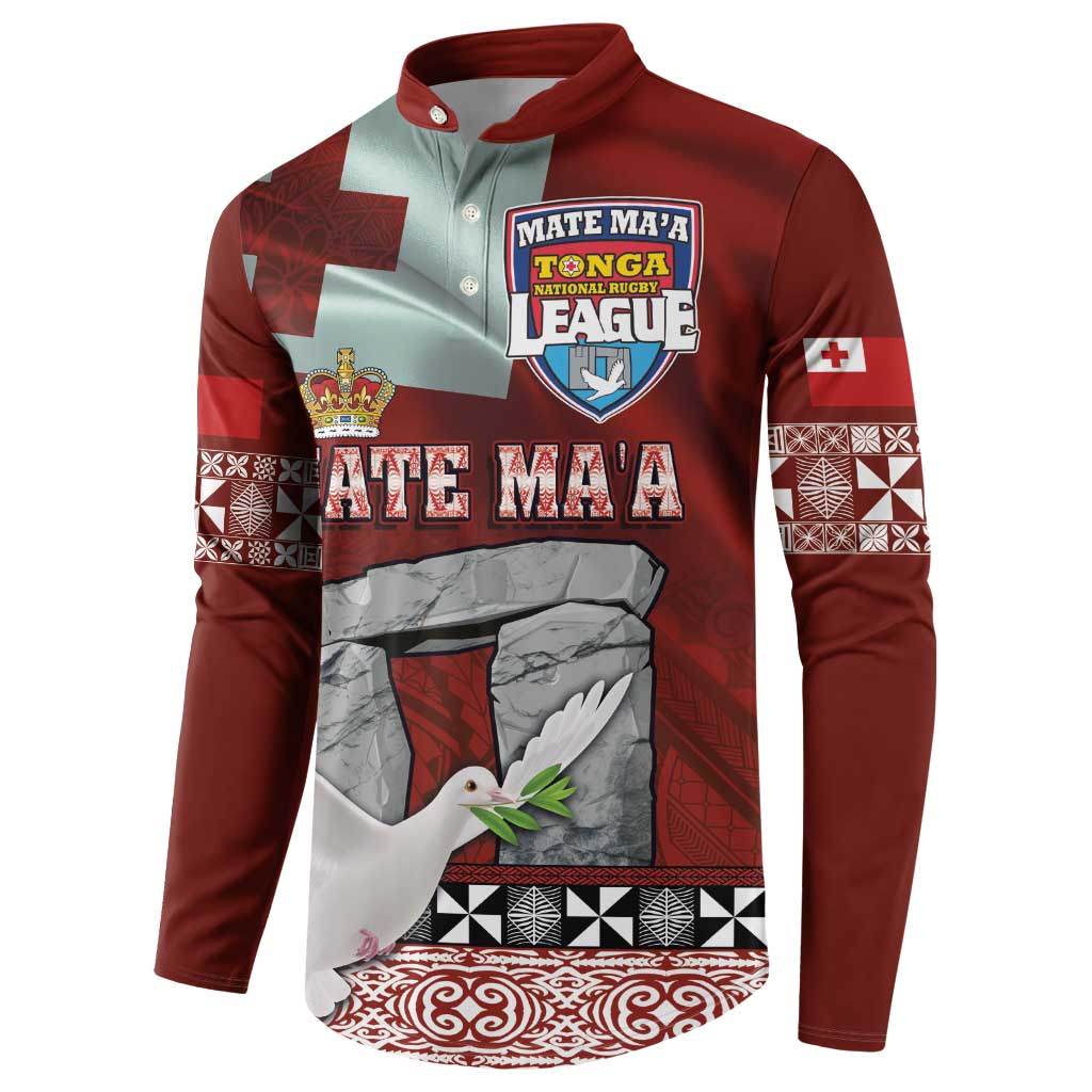 Mate Ma'a Tonga Button Sweatshirt Haʻamonga ʻa Maui and White Dove - Tongan Kupesi Ngatu