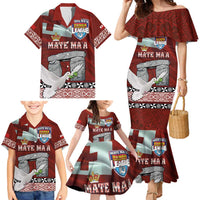 Mate Ma'a Tonga Family Matching Mermaid Dress and Hawaiian Shirt Haʻamonga ʻa Maui and White Dove - Tongan Kupesi Ngatu