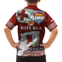 Mate Ma'a Tonga Family Matching Off The Shoulder Long Sleeve Dress and Hawaiian Shirt Haamonga a Maui and White Dove - Tongan Kupesi Ngatu LT03 - Polynesian Pride