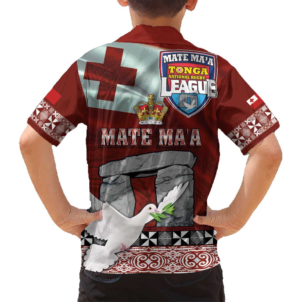 Mate Ma'a Tonga Family Matching Off Shoulder Maxi Dress and Hawaiian Shirt Haamonga a Maui and White Dove - Tongan Kupesi Ngatu LT03 - Polynesian Pride